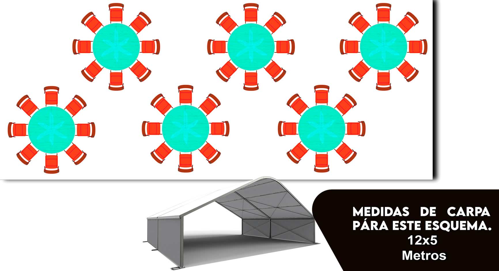 carpa para 48 sillas