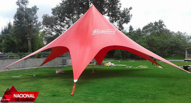 carpas estrella para evento budweiser