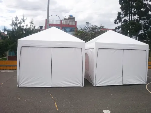 carpa tipo oficina totalmente cubierta